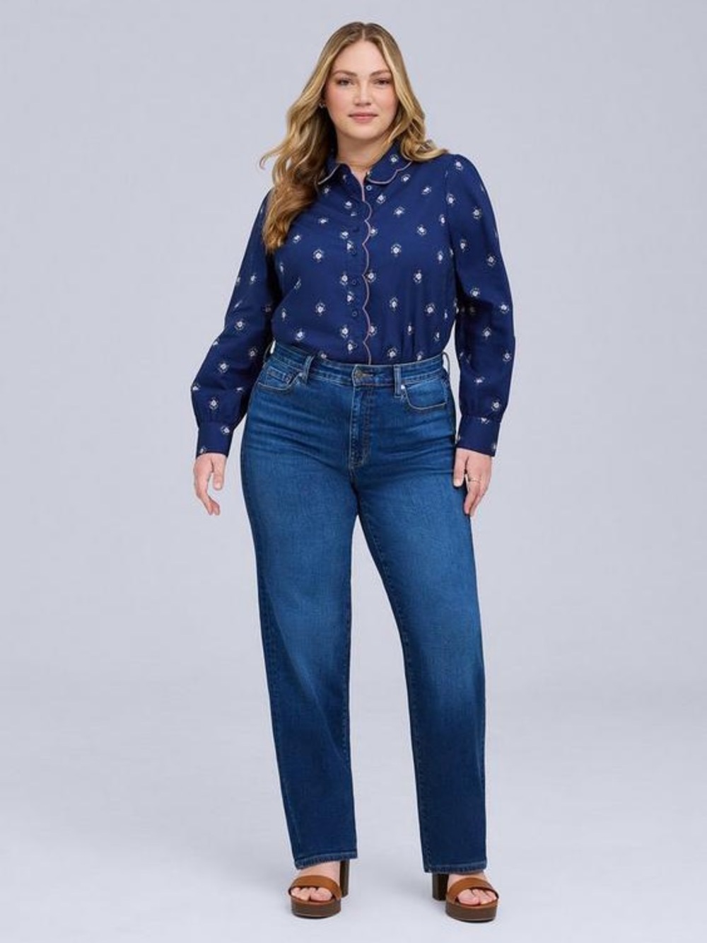 NWT Torrid Belle Isle Scalloped Shirt - Picture 4 of 11